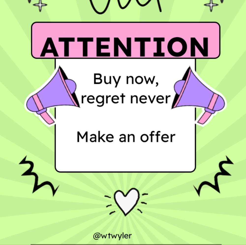 Pink and Purple Attention Sign